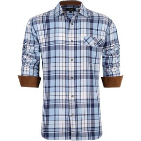 JIAER Men's Button Down Long Sleeve Flannel Plaid Casual Shirt