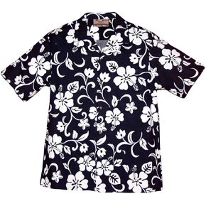 RJC Brand Hibiscus Pareo Men's Hawaiian Shirt in Kuwait