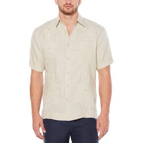 Cubavera Men's Four-Pocket Mini Pintuck Embroidered Short Sleeve Guayabera Shirt in Kuwait