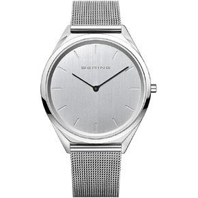 ساعة بيرينغ للجنسين انالوج كوارتز رفيعة للغاية مع حزام من الفولاذ المقاوم للصدأ وكريستال الياقوت 17039-XXX in Kuwait