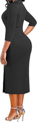 فستان MOJICK الكلاسيكي للنساء فساتين Bodycon Peplum Pencil وحفلات الكوكتيل in Kuwait