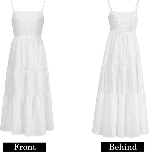 فستان بوهو سموكد متدرج رقبة البقر بدون ظهر فلوي كامي فساتين بيبي دول مع حزام قابل للتعديل برباط زائد in Kuwait