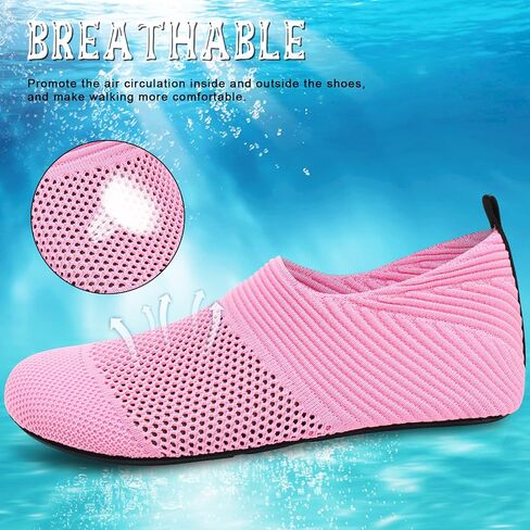 ANLUKE Water Shoes for Women Men Quick-Dry Swim Shoes for Pool & Beach | Breathable knit upper with a flexible barefoot feel; ideal for pool, beach, swim, yoga or slippers. in Kuwait