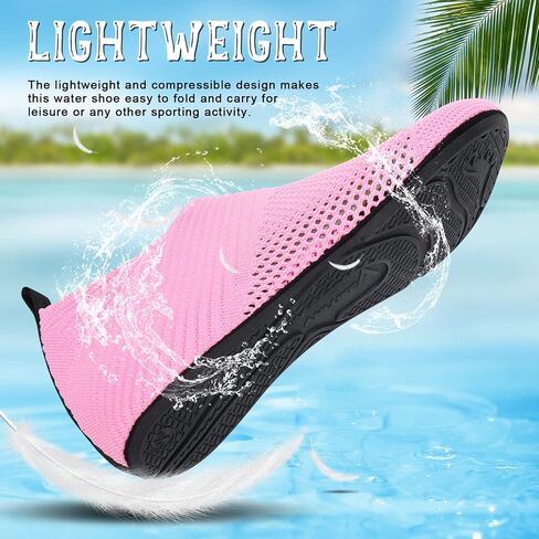 ANLUKE Water Shoes for Women Men Quick-Dry Swim Shoes for Pool & Beach | Breathable knit upper with a flexible barefoot feel; ideal for pool, beach, swim, yoga or slippers. in Kuwait
