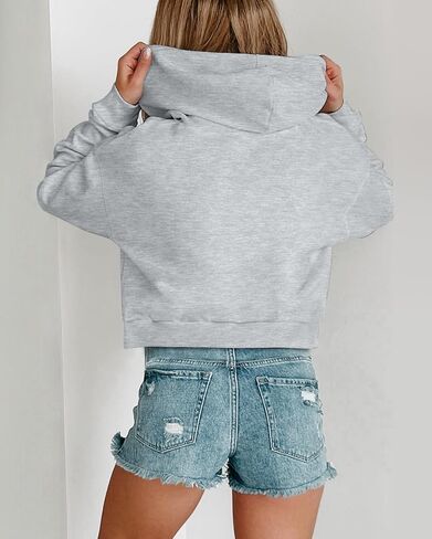 بلوفر حريمي من LYHIPSS بغطاء للرأس وياقة مقصوصة ورباط وقلنسوة وفضفاض بأكمام طويلة in Kuwait