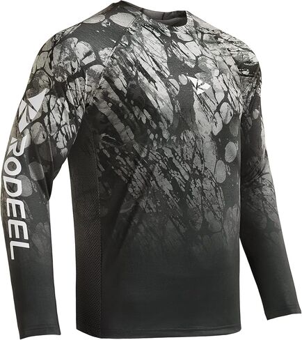 Rodeel Mens Loose-Fit Fishing T-Shirt Vented River Bluff Performance Long Sleeve Shirt UPF 50 Sleeve in Saudi Arabia