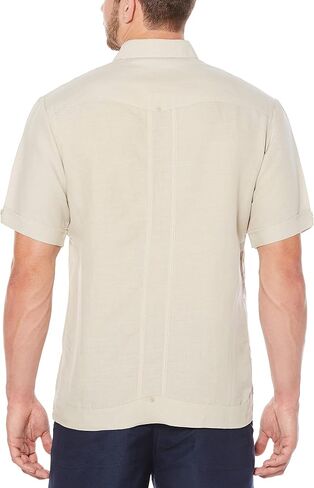 Cubavera Men's Four-Pocket Mini Pintuck Embroidered Short Sleeve Guayabera Shirt in Kuwait