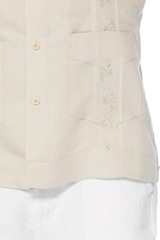 Cubavera Men's Four-Pocket Mini Pintuck Embroidered Short Sleeve Guayabera Shirt in Kuwait