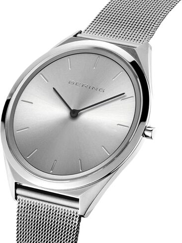 ساعة بيرينغ للجنسين انالوج كوارتز رفيعة للغاية مع حزام من الفولاذ المقاوم للصدأ وكريستال الياقوت 17039-XXX in Kuwait