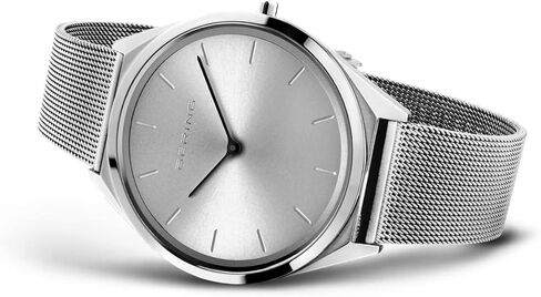 ساعة بيرينغ للجنسين انالوج كوارتز رفيعة للغاية مع حزام من الفولاذ المقاوم للصدأ وكريستال الياقوت 17039-XXX in Kuwait