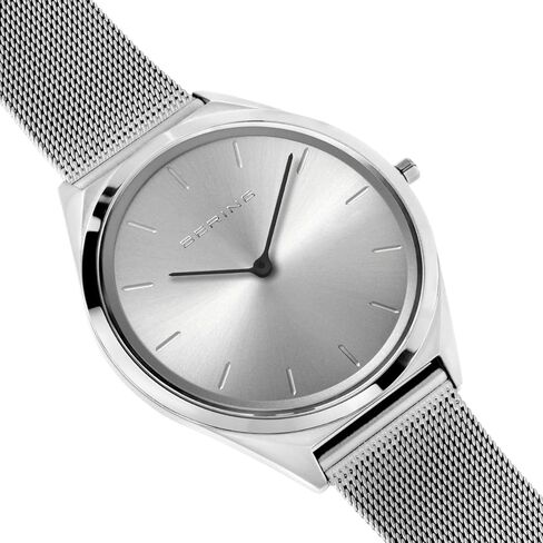 ساعة بيرينغ للجنسين انالوج كوارتز رفيعة للغاية مع حزام من الفولاذ المقاوم للصدأ وكريستال الياقوت 17039-XXX in Kuwait