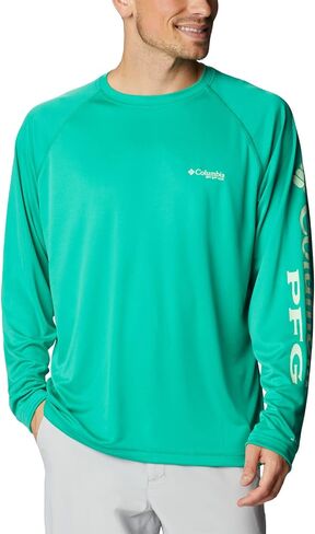 Columbia Men's Terminal Tackle Long Sleeve Shirt, Circuit/Key West Logo, Medium in Saudi Arabia