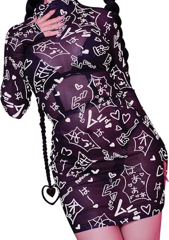 MOEFLAVOR تأثيري مانغا الضوضاء هنتاي SFX فستان | ملابس داخلية مثيرة للأنمي | مقاسات عادية ومقاسات كبيرة للسيدات in Kuwait