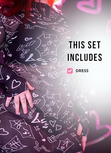 MOEFLAVOR تأثيري مانغا الضوضاء هنتاي SFX فستان | ملابس داخلية مثيرة للأنمي | مقاسات عادية ومقاسات كبيرة للسيدات in Kuwait