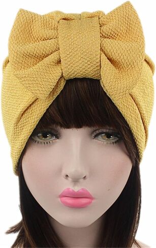 قبعة عمامة فاخرة للسيدات من Qhome، قبعة كيميائية أنيقة in Kuwait