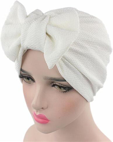 قبعة عمامة فاخرة للسيدات من Qhome، قبعة كيميائية أنيقة in Kuwait