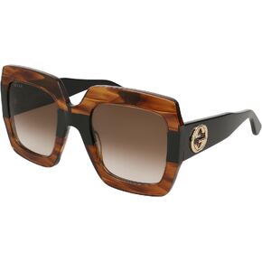 Gucci sunglasses (GG-0178-S 004) Transparent Havana - Shiny Black - Brown Gradient lenses in Saudi Arabia
