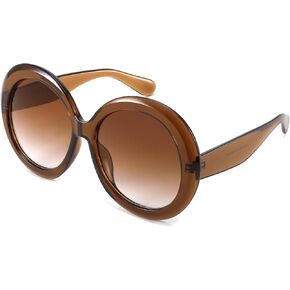 FEISEDY Oval Oversized Trendy Sunglasses Women Men Stylish Retro Big Frame Vacation Sun Glasees UV400 Protection B0017 in Saudi Arabia