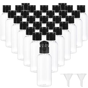 زجاجات سفر قابلة لإعادة الملء من شيكور، مجموعة من 30 زجاجة 60 مل بلاستيكية فارغة مانعة للتسرب مع غطاء قلاب لشامبو كريمي وصابون سائل in Kuwait