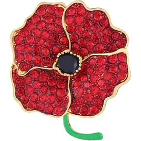 Poppy Brooch Pin Jewelry Memorial Day Jewelry Lest We Forget Enamel Poppy Brooch Pins for Women Men Memorial Day Veterans Gifts Red Poppy Pins Lapel Brooches