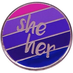 هي / لها ضمير المينا دبوس هي لها ثنائي الجنس فخر العلم دبوس مخصص دبابيس قميص طية صدر السترة المعلم حقيبة الظهر شارة الكرتون هدية دبابيس دبابيس للنساء in Kuwait