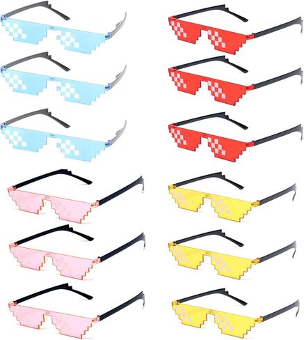 نظارات شمسية من LA GAMBETA FASHION مكونة من 12 قطعة من 4 ألوان من Thug Life نظارات فسيفساء نظارات شمسية بدون مزارع للحفلات in Kuwait