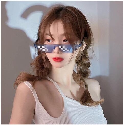 نظارات شمسية من LA GAMBETA FASHION مكونة من 12 قطعة من 4 ألوان من Thug Life نظارات فسيفساء نظارات شمسية بدون مزارع للحفلات in Kuwait