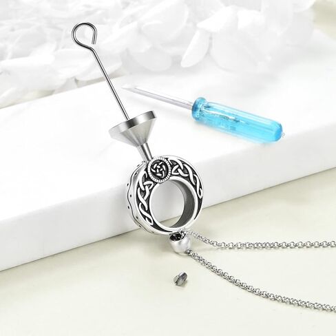 قلادات جرة POPLYKE للرماد من الفضة الإسترليني قلادات جرة الحرق تذكار تذكاري مع أداة الحشو in Kuwait