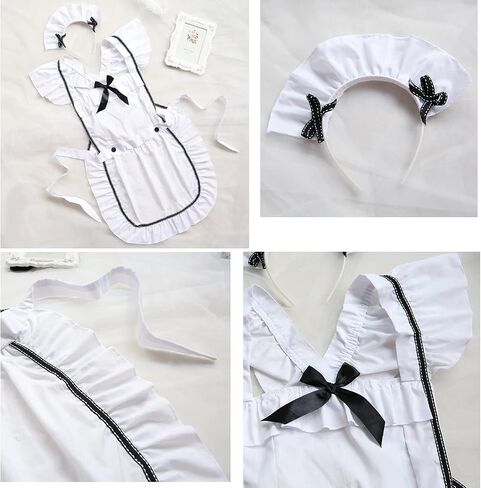 SINROYEE Sexy maid costume Bras for women Sexy cosplay Outfits Panties sets for women Lovely in Kuwait