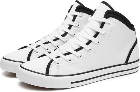 أحذية رياضية بيضاء من القماش الكتاني للرجال من Yageyan للأحذية العصرية باللون الأسود الكاجوال in Kuwait