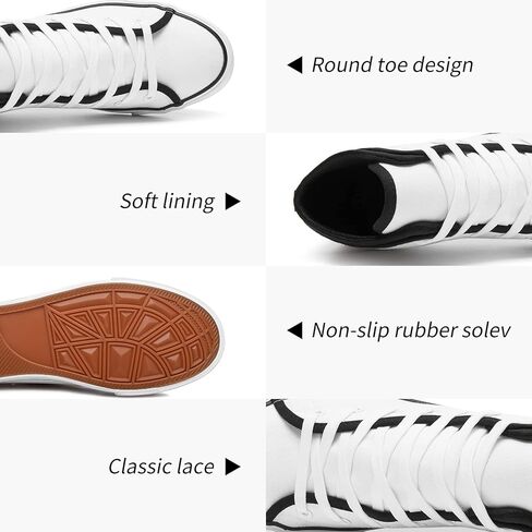 أحذية رياضية بيضاء من القماش الكتاني للرجال من Yageyan للأحذية العصرية باللون الأسود الكاجوال in Kuwait