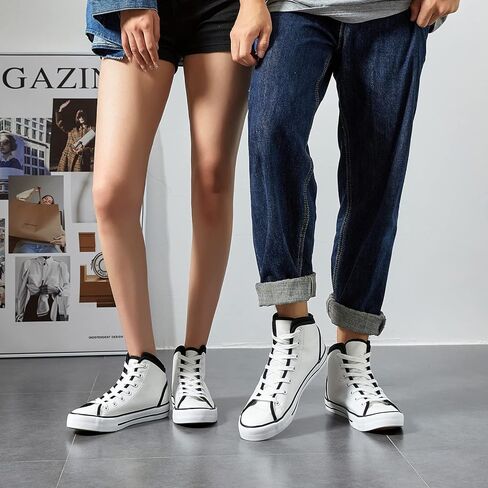 أحذية رياضية بيضاء من القماش الكتاني للرجال من Yageyan للأحذية العصرية باللون الأسود الكاجوال in Kuwait