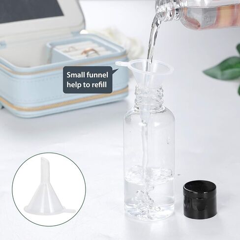 زجاجات سفر قابلة لإعادة الملء من شيكور، مجموعة من 30 زجاجة 60 مل بلاستيكية فارغة مانعة للتسرب مع غطاء قلاب لشامبو كريمي وصابون سائل in Kuwait