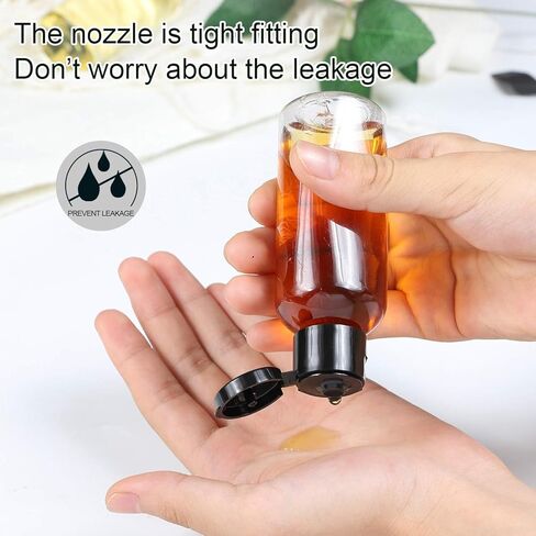 زجاجات سفر قابلة لإعادة الملء من شيكور، مجموعة من 30 زجاجة 60 مل بلاستيكية فارغة مانعة للتسرب مع غطاء قلاب لشامبو كريمي وصابون سائل in Kuwait