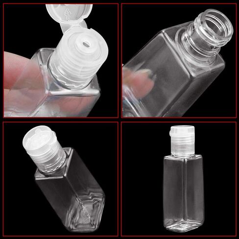 BIGNC 30 Pack Portable Travel Bottle, Empty Clear Travel Refillable Flip-Top Bottles for Travel Outdoor Camping Business, 1Ounce in Kuwait