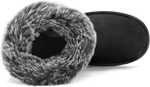 mysoft Womens Winter Boots with Fur Lined Classic Warm Soft Ankle Slip On Snow Boots in Saudi Arabia