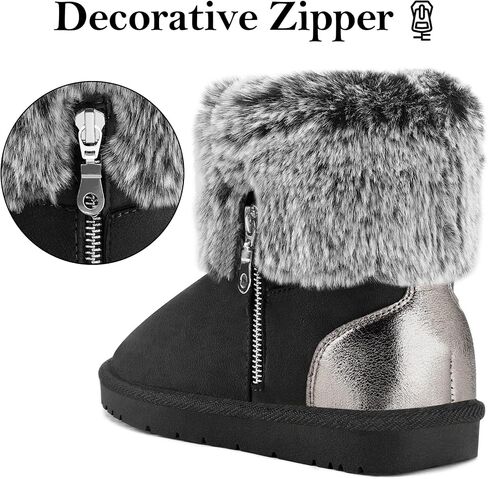mysoft Womens Winter Boots with Fur Lined Classic Warm Soft Ankle Slip On Snow Boots in Saudi Arabia