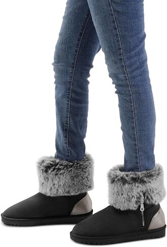 mysoft Womens Winter Boots with Fur Lined Classic Warm Soft Ankle Slip On Snow Boots in Saudi Arabia