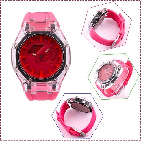 Topuly 20mm Men's rubber watch strap compatible with Casio G-Shock GA2100 Women's Outdoor Sports waterproof silicone watch band Buckle in Kuwait