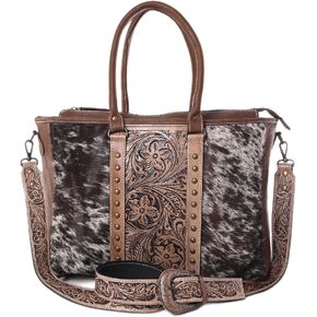 Merbaa Women Natural Cowhide Leather Hand Bag With Adjustable Detachable Strap Leather Massenger Handbag Purse Sling Bag