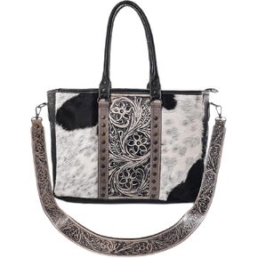 Merbaa Women Natural Cowhide Leather Hand Bag With Adjustable Detachable Strap Leather Massenger Handbag Purse Sling Bag