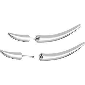 HZMAN Stainless Steel Spike Taper Stud Earrings for Men Women Screw Piercing Sharp Taper Earring Jewelry Gift