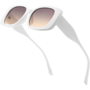 Dollger Rectangle Sunglasses for Women Men 90s Trendy Retro Sun Glasses UV 400 Protection Square Fram Shades