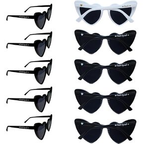 PartyGifts&beyond 10 حزم نظارات شمسية لحفلات العازبة نظارات على شكل قلب نظارات شمسية لفرقة العروس هدايا وصيفة العروس in Kuwait