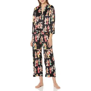 N Natori Women's Geisha-Printed Satin Oth Pj Length 25" Inseam 26"