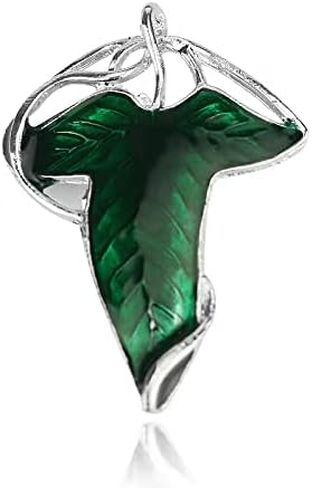 Alloy Elven Leaf Brooch Green Leaf Brooch Clasp Pin Elven Cloak Leaf Clasp Costume Accessory Movie Inspired Elven Green Leaf Pin Gift for King of The Elves Fans in Saudi Arabia