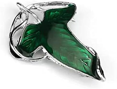 Alloy Elven Leaf Brooch Green Leaf Brooch Clasp Pin Elven Cloak Leaf Clasp Costume Accessory Movie Inspired Elven Green Leaf Pin Gift for King of The Elves Fans in Saudi Arabia