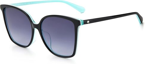 Kate Spade New York Women's Brigitte/F/S Cat Eye Sunglasses, Black/Gray Shaded, 58mm, 16mm in Saudi Arabia