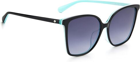 Kate Spade New York Women's Brigitte/F/S Cat Eye Sunglasses, Black/Gray Shaded, 58mm, 16mm in Saudi Arabia