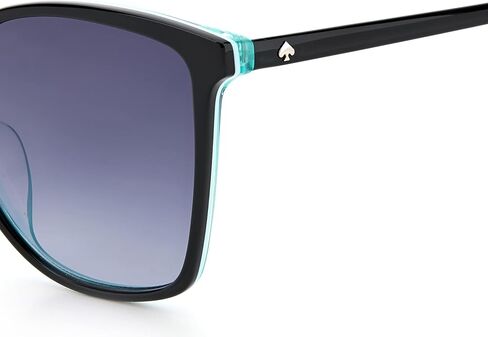 Kate Spade New York Women's Brigitte/F/S Cat Eye Sunglasses, Black/Gray Shaded, 58mm, 16mm in Saudi Arabia